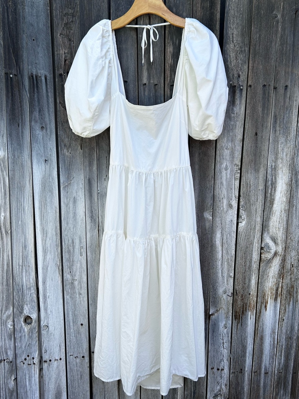 Jonathan Simkhai Lou Puff Sleeve Dress Cotton White S